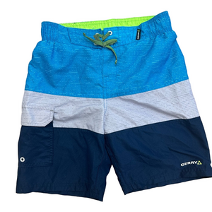 Boys Gerry Striped Swim Trunks Size M 10/12